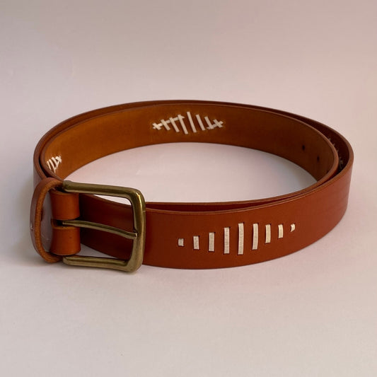 Cinturón Rombos Marrón Claro