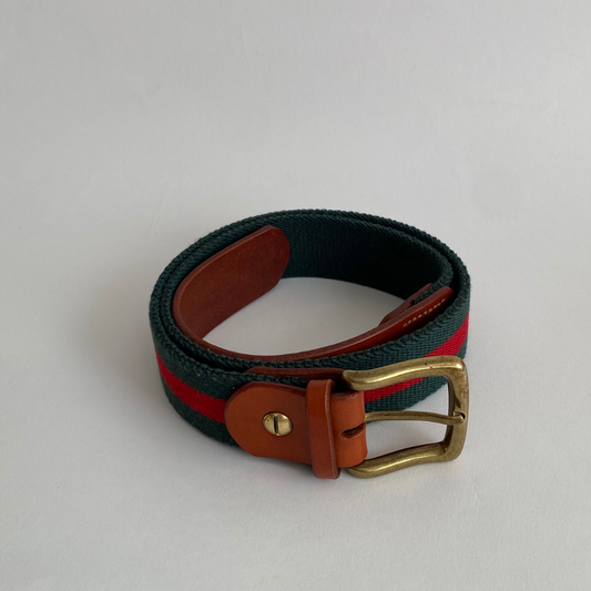 Cinturón Elástico Bicolor Verde Marrón Claro