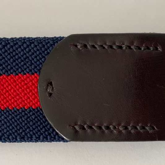 Cinturón Elástico Bicolor Azul Marrón oscuro